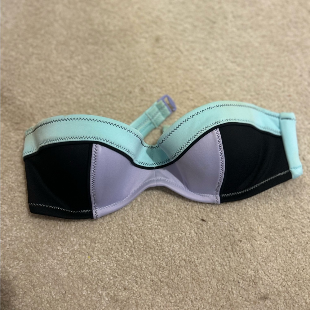 Victoria's Secret Light Blue Bikini Top Strapless